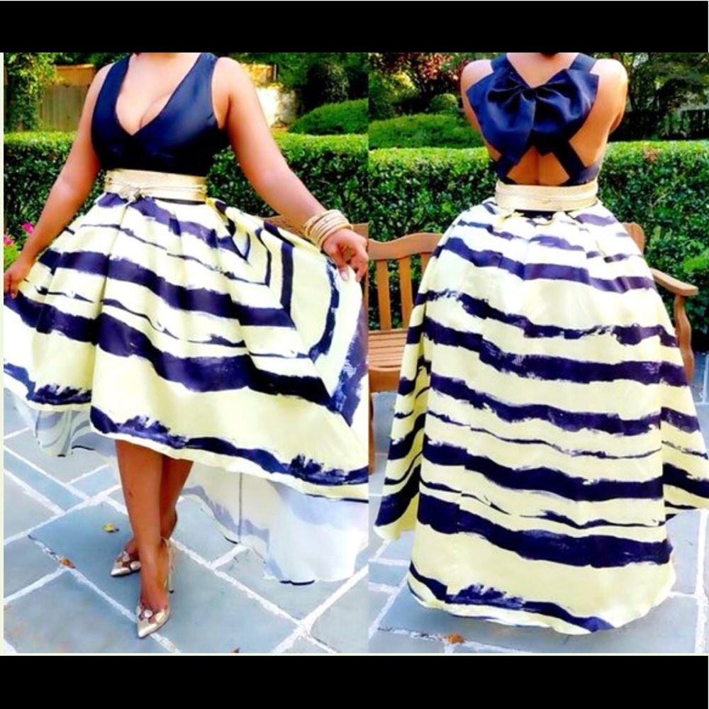 Beautiful Crossback High Low Gown